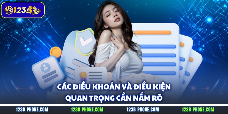 Các điều khoản và điều kiện quan trọng cần nắm rõ